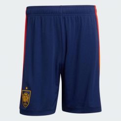Spodenki domowe Hiszpania 26. Niebieskie krótkie spodenki sportowe męskie Adidas, bez wzorów, do piłki nożnej, climacool (adidas). Za 199.00 zł.