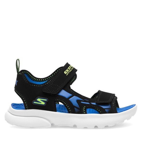 Sandały Skechers. Czarne sandały chłopięce Skechers, bez zapięcia. Za 189.99 zł.