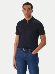 Tommy Hilfiger Polo MW0MW41613 Granatowy Regular Fit. Niebieskie koszulki polo męskie Tommy Hilfiger, l, bez wzorów, z bawełny, bez ramiączek. Za 449.99 zł.