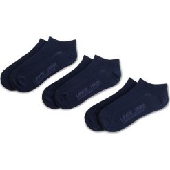 Zestaw 3 par niskich skarpet unisex LEVI'S - 963022001 Navy 321. Skarpety damskie marki Levi's. Za 39.99 zł.