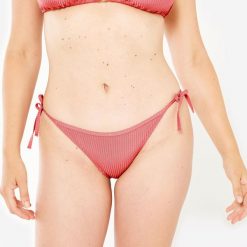 Dół kostiumu kąpielowego surfingowego damski Olaian Sofy. Czerwone bikini damskie OLAIAN, s, bez wzorów. Za 49.99 zł.
