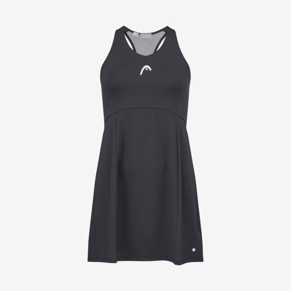 Sukienka ze spodenkami do tenisa SPIRIT. Czarne sukienki damskie Head, s, bez wzorów, sportowe, bez kołnierzyka, bez ramiączek, sportowe. W wyprzedaży za 294.00 zł.