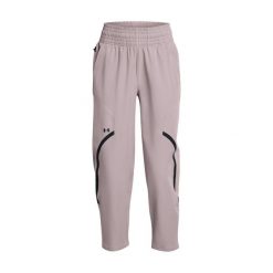 Spodnie długości kostek dla kobiet Under Armour Unstoppable. Czarne spodnie sportowe damskie Under Armour, l, bez wzorów, z materiału, na fitness i siłownię. Za 340.19 zł.