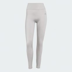 Legginsy Optime Essentials Workout Shine 7/8. Szare legginsy damskie Adidas, bez wzorów. Za 219.00 zł.