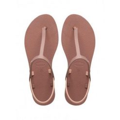Sandały damskie Havaianas Paraty RJ. Czerwone klapki damskie Havaianas, bez wzorów, bez obcasa, bez zapięcia. Za 109.99 zł.
