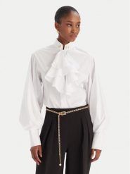 Babylon Koszula MF0302 Biały Regular Fit. Białe bluzki damskie Babylon, bez wzorów, z bawełny, bez kołnierzyka, bez ramiączek. Za 1,079.00 zł.