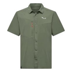 T-shirt Salewa PUEZ S/S. Fioletowe t-shirty męskie Salewa, s, bez wzorów, z elastanu, eleganckie, bez kołnierzyka. Za 374.00 zł.