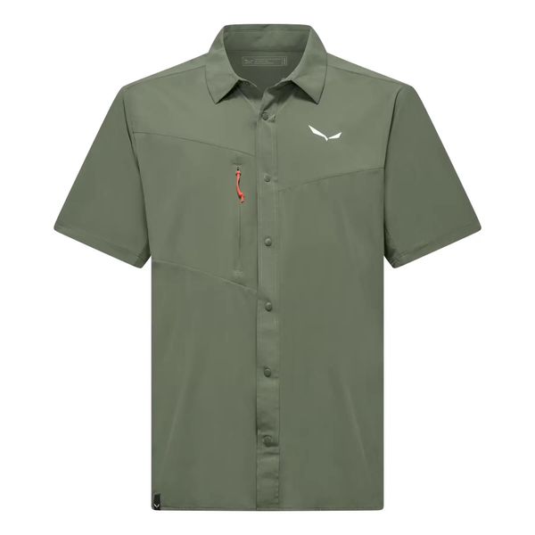 T-shirt Salewa PUEZ S/S. Fioletowe t-shirty męskie Salewa, s, bez wzorów, z elastanu, eleganckie, bez kołnierzyka. Za 387.25 zł.