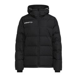 Damska kurtka puchowa Craft Evolve. Czarne kurtki damskie Craft, na zimę, xl, bez wzorów, z dzianiny, z kapturem. Za 844.60 zł.