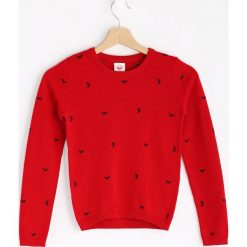 Czerwony Sweter Fancy Girl. Czerwone swetry dla dziewczynek Born2be, z bawełny. Za 49.99 zł.