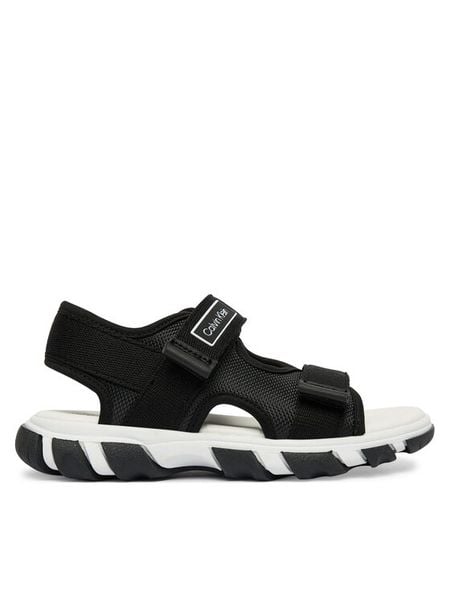 Calvin Klein Sandały Velcro Sandal V1B2-83321-1564 Czarny. Czarne sandały chłopięce Calvin Klein, z materiału, bez zapięcia. Za 268.99 zł.