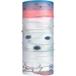 Komin narciarski unisex Buff ThermoNet® White Ocean. Białe szaliki i chusty damskie Buff, na zimę, bez wzorów, sportowe. W wyprzedaży za 53.00 zł.