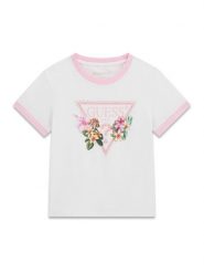 Guess T-Shirt J6GI23 K6YW4 Biały Regular Fit. Białe t-shirty i topy dla dziewczynek Guess, z aplikacjami, z bawełny, bez ramiączek. Za 114.99 zł.