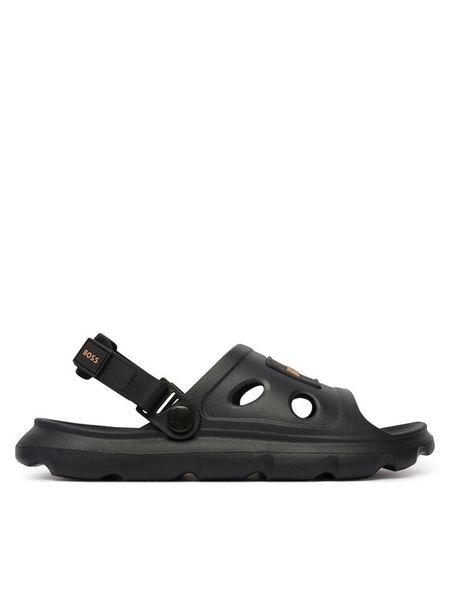 BOSS Sandały J52813 S Czarny. Czarne sandały chłopięce Boss, z syntetyku, bez zapięcia. Za 139.99 zł.