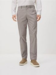 Spodnie chino carrot - beżowy. Brązowe spodnie materiałowe męskie Reserved, l, bez wzorów, z bawełny. Za 149.99 zł.