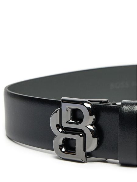 Boss Pasek Męski B Icon-G 50522814 Czarny. Czarne paski damskie Boss, bez wzorów, ze skóry. Za 249.99 zł.