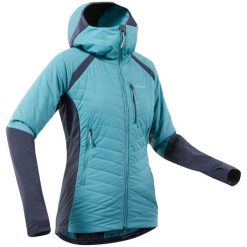 Kurtka alpinistyczna hybrydowa damska Simond Sprint. Niebieskie kurtki damskie SIMOND, s, bez wzorów, z materiału, bez kaptura. Za 329.99 zł.