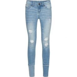 Dżinsy Super Skinny bonprix niebieski bleached. Niebieskie jeansy damskie marki bonprix. Za 119.99 zł.
