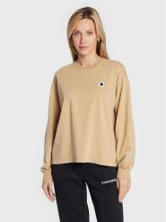 Carhartt WIP Bluzka Nelson I029962 Beżowy Regular Fit. Brązowe bluzki damskie Carhartt WIP, m, bez wzorów, z bawełny, bez kołnierzyka, bez ramiączek. Za 249.99 zł.
