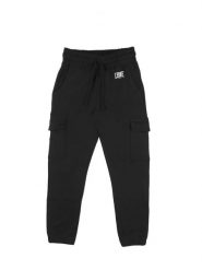 Bluza z bawełna z sznurek regulacyjny na co dzień. Czarne bluzy męskie LEONE 1947 APPAREL, bez wzorów, z bawełny, bez kaptura, na fitness i siłownię. Za 218.92 zł.