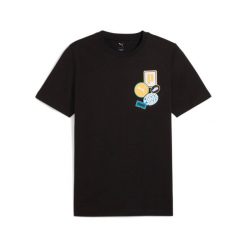 Koszulka Puma Graphics Icon. Czarne koszulki sportowe męskie Puma, m, bez wzorów, z bawełny, bez kołnierzyka, bez ramiączek. Za 67.99 zł.