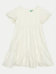 United Colors Of Benetton Sukienka codzienna 4AC7GV01K Écru Regular Fit. Sukienki dla dziewczynek United Colors Of Benetton, bez wzorów, z bawełny, bez ramiączek. Za 79.99 zł.