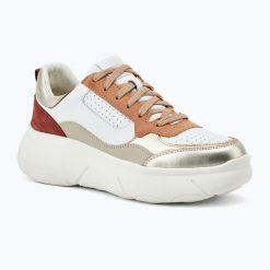 Buty damskie Geox Nebula™ 2.0 X. Białe obuwie sportowe damskie Geox, bez wzorów, z gumy. Za 529.99 zł.