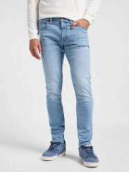 MESKIE SPODNIE JEANSOWE LEE LUKE TYPHOON 112363977. Spodnie materiałowe męskie Lee, l, bez wzorów, z jeansu. Za 219.99 zł.