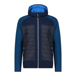 Kurtka polarowa z kapturem hybrydowa CMP. Czarne kurtki męskie CMP, na zimę, bez wzorów, z polaru, narciarskie. Za 588.85 zł.