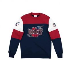 Bluza sportowa męska Mitchell & Ness Houston Rockets. Czerwone bluzy sportowe męskie Mitchell & Ness, l, bez wzorów, bez kaptura. Za 515.00 zł.