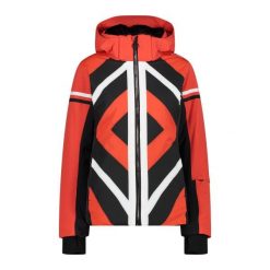 Damska kurtka narciarska CMP. Czerwone kurtki damskie CMP, na zimę, xs, bez wzorów, bez kaptura, narciarskie. Za 659.99 zł.