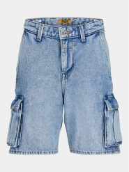 Jack & Jones Junior Szorty jeansowe Chris 12252508 Niebieski Relaxed Fit. Niebieskie szorty dla chłopców Jack & Jones Junior, bez wzorów, z bawełny. Za 189.99 zł.
