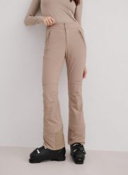 Damskie spodnie softshellowe, z polarem, hydrofobowe Stretch Thermo beżowe. Białe spodnie snowboardowe damskie Aim'n, na zimę, l, bez wzorów, z elastanu, narciarskie. Za 805.00 zł.