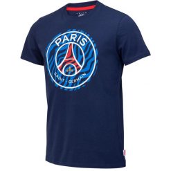 Koszulka PSG męska. Niebieskie koszulki sportowe męskie PSG, m, bez wzorów, z bawełny, bez kołnierzyka, bez ramiączek, do piłki nożnej. Za 109.99 zł.