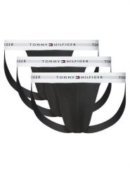 Tommy Hilfiger Komplet 3 par slipów Jock Strap UM0UM03377 Czarny. Czarne slipki męskie Tommy Hilfiger, m, bez wzorów, z bawełny. Za 109.99 zł.