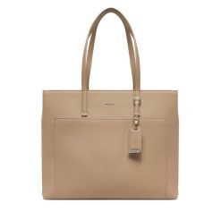 Torebka Calvin Klein. Brązowe torebki shopper damskie Calvin Klein, bez wzorów, klasyczne, bez dodatków. Za 439.99 zł.