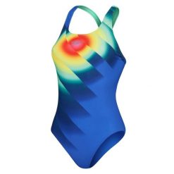 Strój Kąpielowy Speedo Digital Powerback – Niebieski/Zielony – Rozmiar 42. Zielone kostiumy jednoczęściowe damskie Speedo, bez wzorów, z materiału, klasyczne, na fitness i siłownię. Za 300.18 zł.