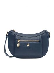 Beverly Hills Polo Club Torebka C-BHPC-L-017-08 Granatowy. Niebieskie listonoszki damskie Beverly Hills Polo Club, bez wzorów, z materiału, bez dodatków. Za 159.99 zł.