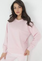 Różowa Bluza Dzianinowa Wsuwana ze Ściągaczem Avaeh. Czerwone bluzy damskie Born2be, xs, bez wzorów, z dzianiny, bez kaptura. Za 44.99 zł.