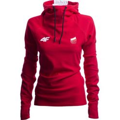 Bluza funkcyjna damska Polska Pyeongchang 2018 TSDLF901 - czerwony wiśniowy. Czerwone bluzy damskie 4f, na zimę, z napisami, z dzianiny. Za 149.99 zł.