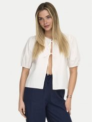 ONLY Bluzka Jenna 15368592 Kremowy Regular Fit. Białe bluzki damskie Only, s, bez wzorów, z bawełny, bez kołnierzyka, bez ramiączek. Za 149.99 zł.