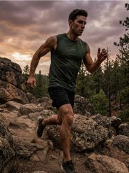 Koszulka sportowa na ramiączkach - zielony. Zielone koszulki sportowe męskie Sinsay, l, bez wzorów, bez kołnierzyka, bez ramiączek. Za 25.99 zł.