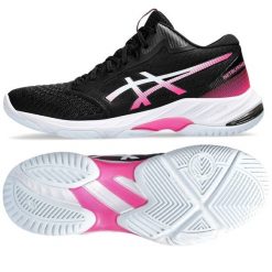 Buty Asics Netburner Ballistic Ff Mt 3 W 1052A070-003 czarne czarne. Czarne obuwie sportowe damskie bez wzorów, z gumy, do siatkówki. W wyprzedaży za 685.33 zł.