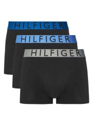 Tommy Hilfiger Komplet 3 par bokserek UM0UM03465 Czarny. Czarne bokserki męskie Tommy Hilfiger, l, bez wzorów, z bawełny. Za 129.99 zł.