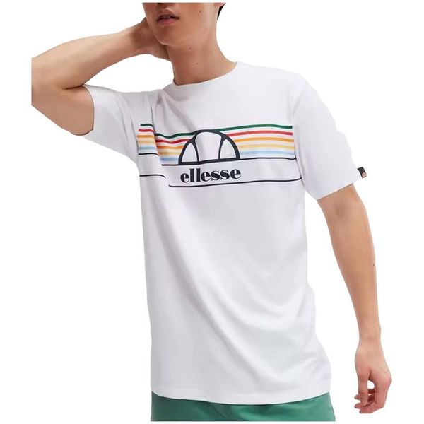 Koszulka męska Ellesse Lentamente. Białe koszulki sportowe męskie Ellesse, m, bez wzorów, z bawełny, bez kołnierzyka, bez ramiączek. Za 159.99 zł.