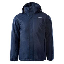 Kurtka męska zimowa Hi-Tec Chris - granatowa, Rozmiar M. Brązowe kurtki męskie Hi-tec, na zimę, m, bez wzorów, z materiału, bez kaptura. Za 249.99 zł.