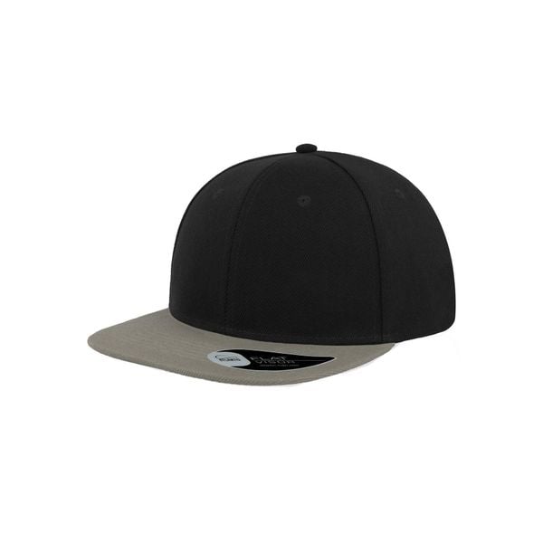 6panelowa Czapka Snap Back Flat Visor. Czarne czapki i kapelusze damskie ATLANTIS, bez wzorów. Za 52.99 zł.
