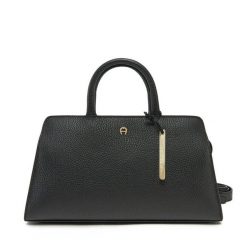 Torebka Aigner. Czarne torebki do ręki damskie Aigner, bez wzorów, klasyczne, bez dodatków. Za 2,699.00 zł.