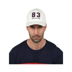 Czapka z daszkiem Mediterranean Strapback Cap - biała. Białe czapki i kapelusze męskie Nautica, bez wzorów. Za 119.00 zł.