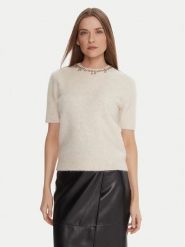 KAOS Sweter RI1NT071 Écru Regular Fit. Swetry damskie KAOS, xl, bez wzorów, z syntetyku, bez kołnierzyka, bez ramiączek, bez kaptura. Za 809.99 zł.